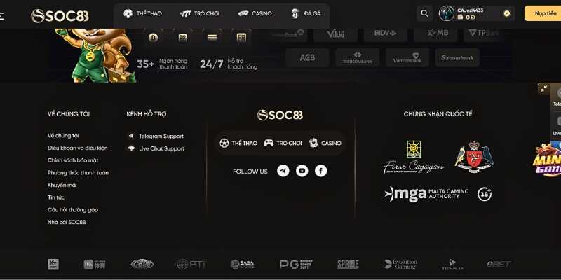 Tham khảo các cơ quan cấp giấy phép hoạt động Soc88