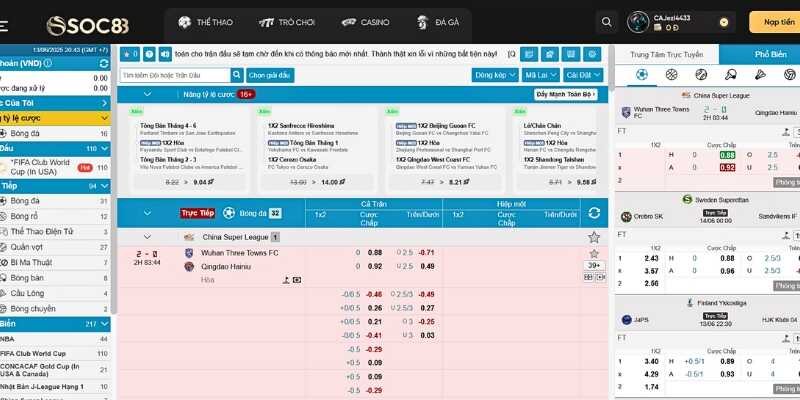 Tham khảo cách tính tỷ lệ kèo nhà cái Soc88